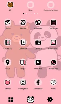 Cute Wallpaper Bear and Panda Theme android App screenshot 1